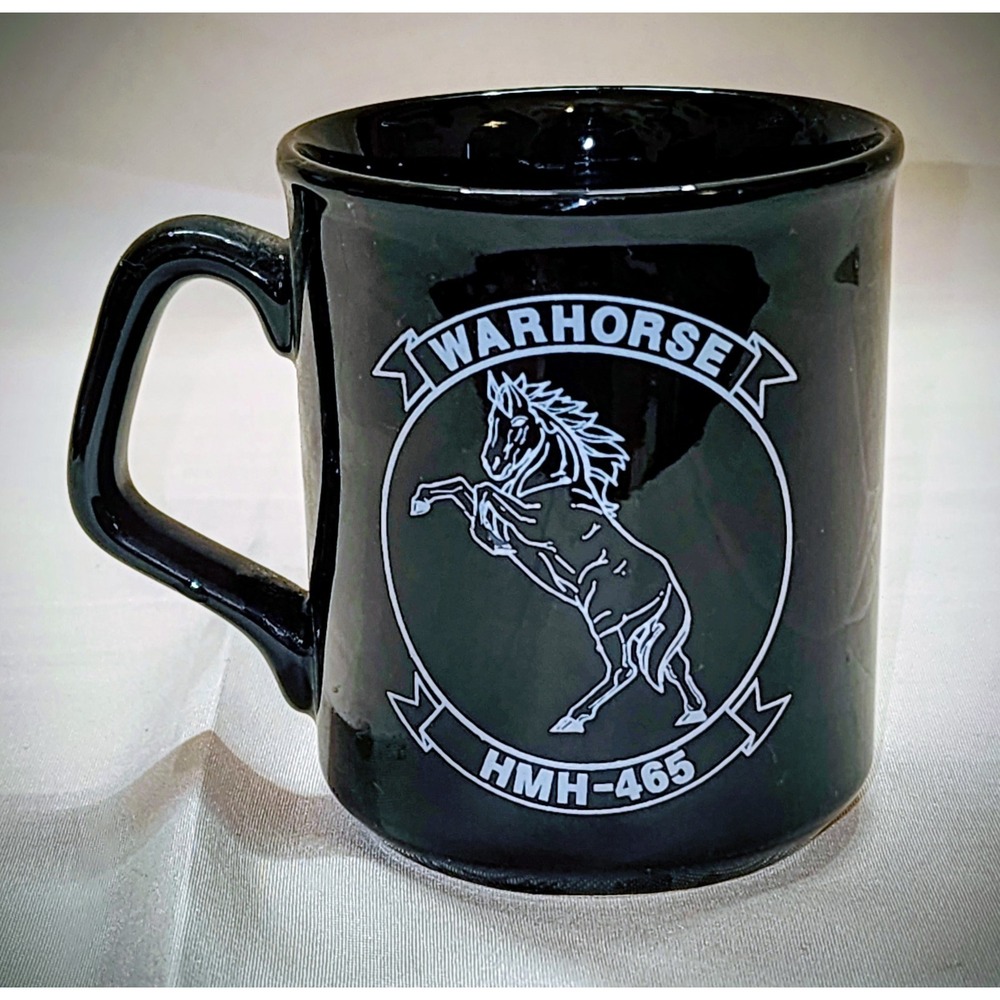 🪖 Warhorse HMH 565 CH‎ 53-E "Echoes Forever" Black Coffee Mug Made In England🔥